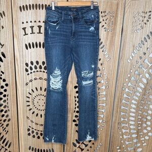 Judy Blue Dark Blue Distressed Boot Cut Jeans